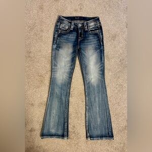 Girls Miss Me Youth Mid Rise Boot Cut Jeans Size 7